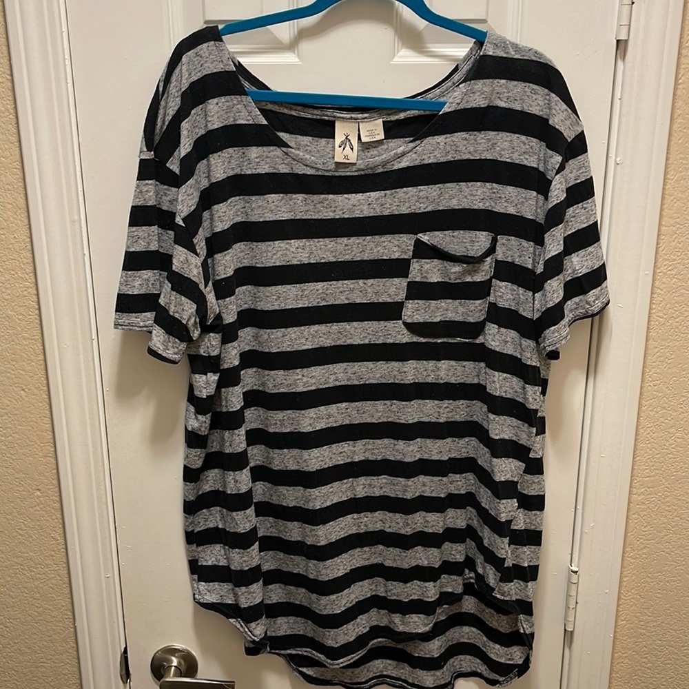 Urban outfitters striped pocket tee